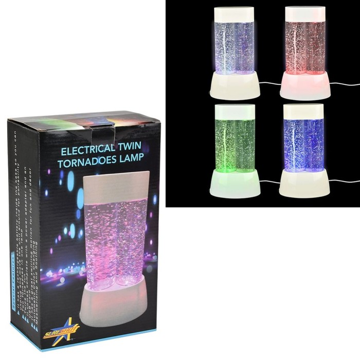 Twin Motion Led Tornado Lamp 10-Inch 12/36
