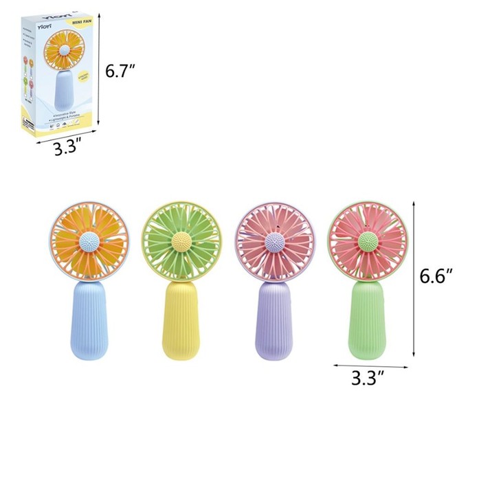 6.6-Inchmini Hand Fan W/usb Charger