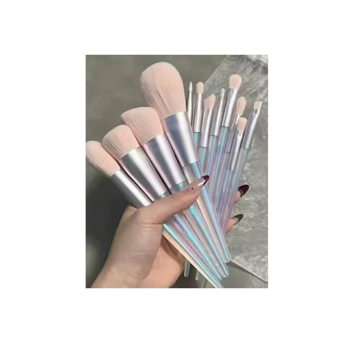 12Pcs Crystal Handle Makeup Brush Set Professional Travel Eye Shadow Blending Foundation Powder Beauty Tool Kit