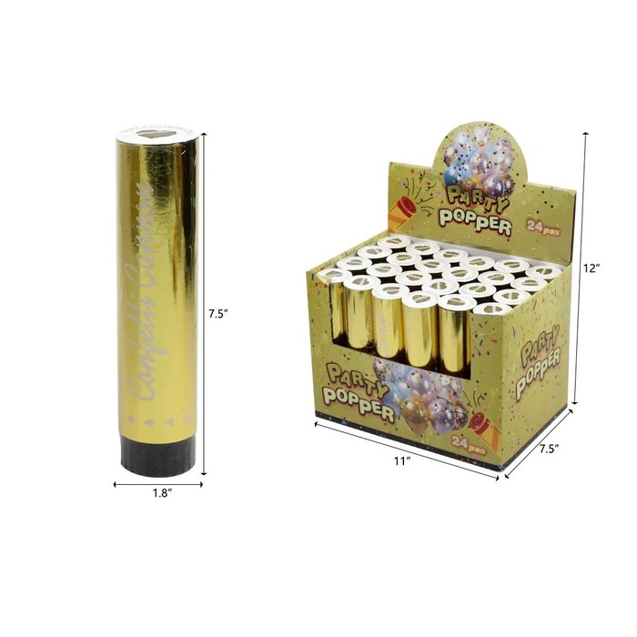 7.5" Gold Party Popper