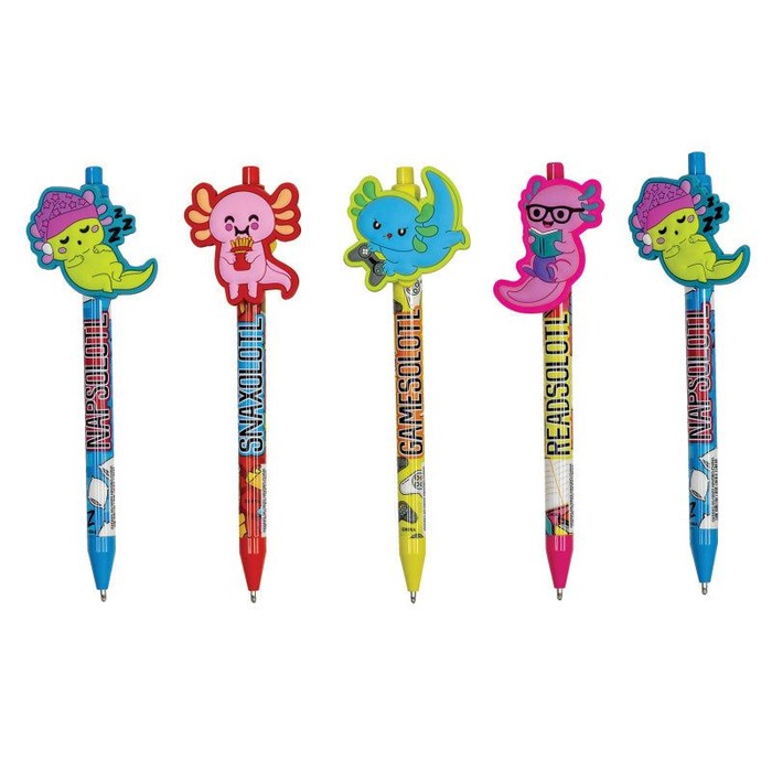 144 pieces Axolotl Character Clip Pen 12/tub - Pens & Pencils