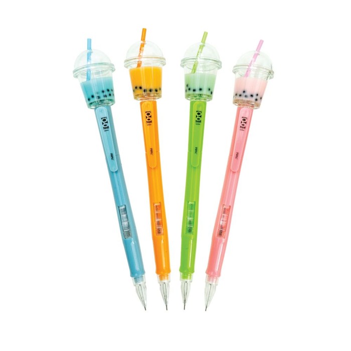 144 pieces Boba Tea Mechanical Pencil 12/tub - Pens & Pencils