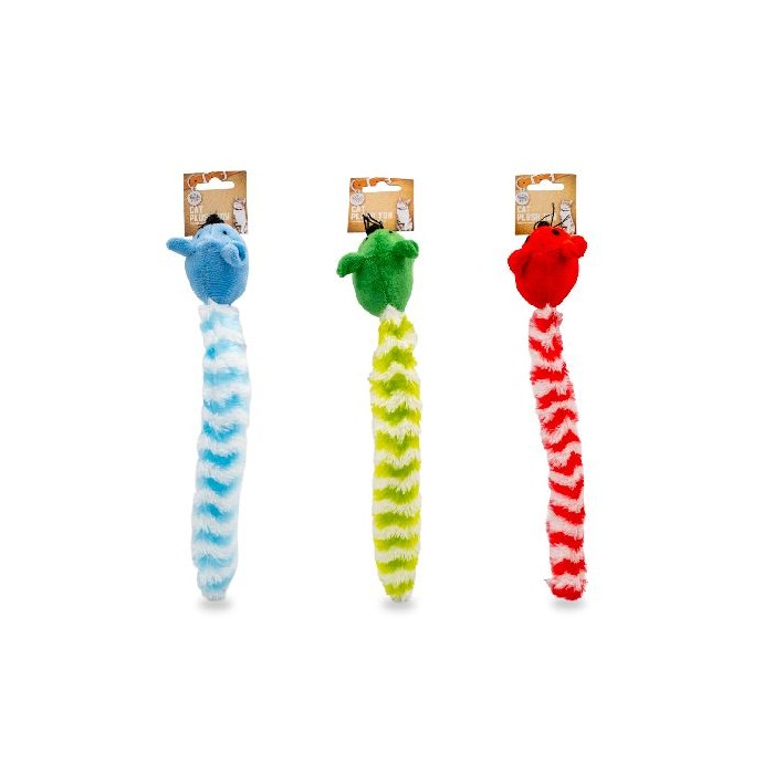 Bp Cat Plush Toy Mice Asst Colors 12.2in