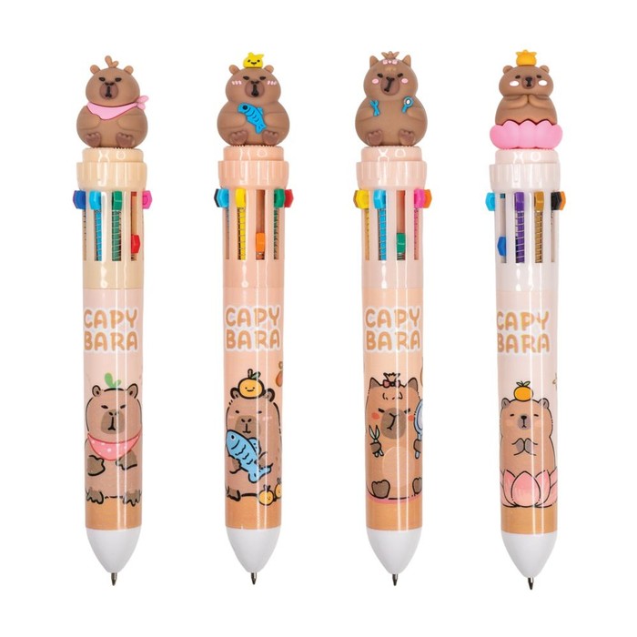 144 pieces Capybara 10 Color Pen 12/dsp - Pens & Pencils