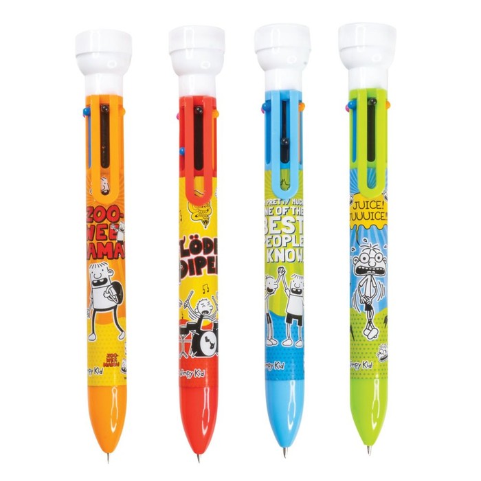 144 pieces Diary Of A Wimpy Kid 6 Color Pen With Stamper 12/ds - Pens & Pencils