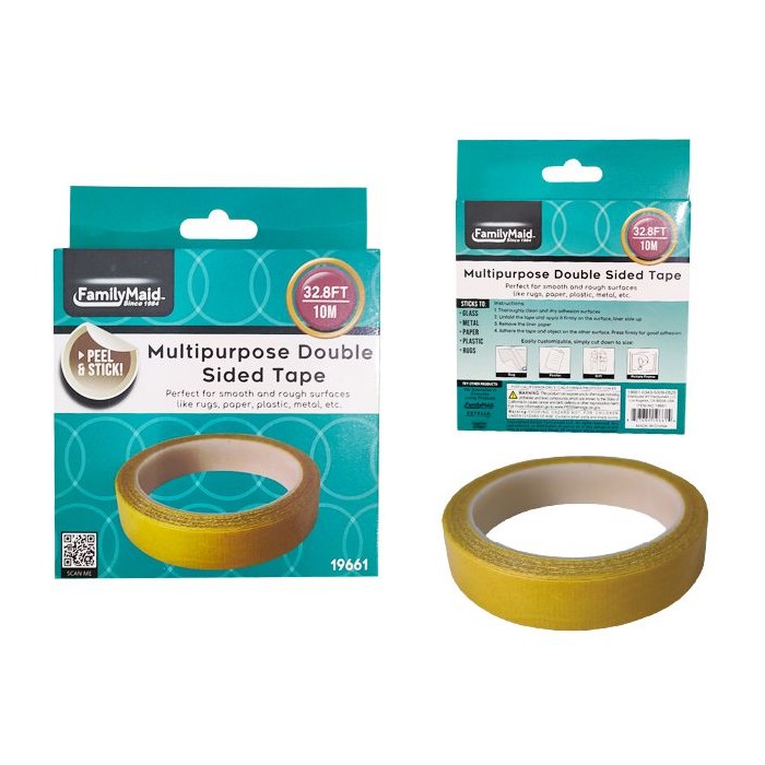 144 Pieces Tape Multipurpose Double Sided 20mm X 10m - Tape & Tape Dispensers