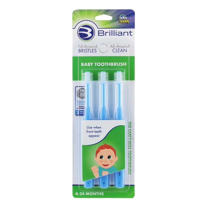 Brilliant Baby Toothbrush 3ct - Blue