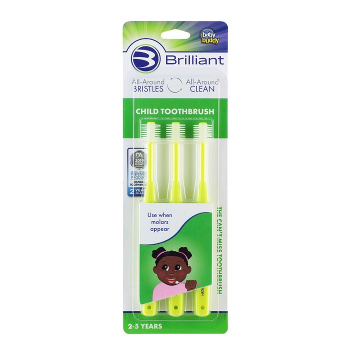 Brilliant Child Toothbrush - 3ct - Lime