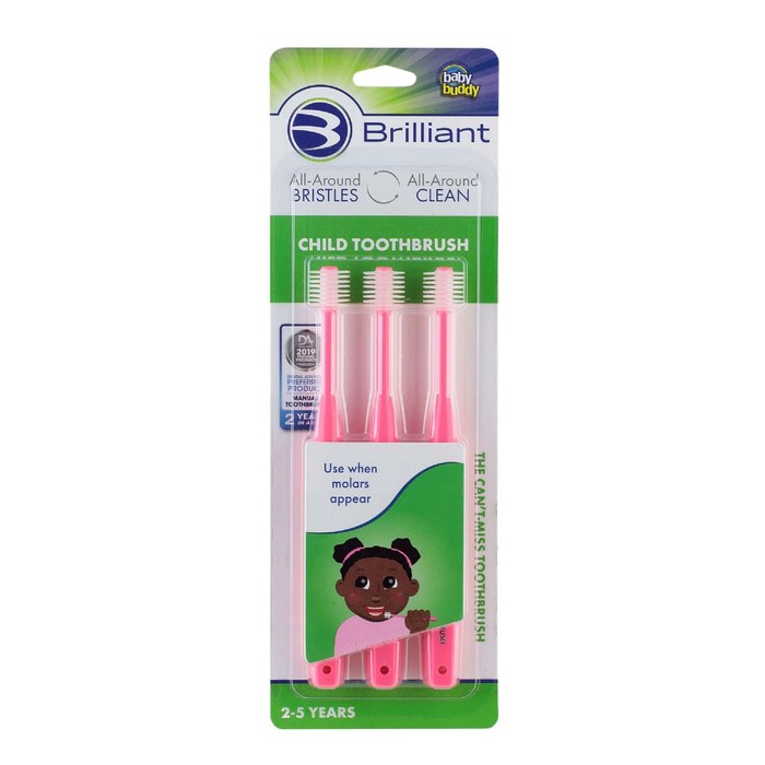 Brilliant Child Toothbrush - 3ct - Pink