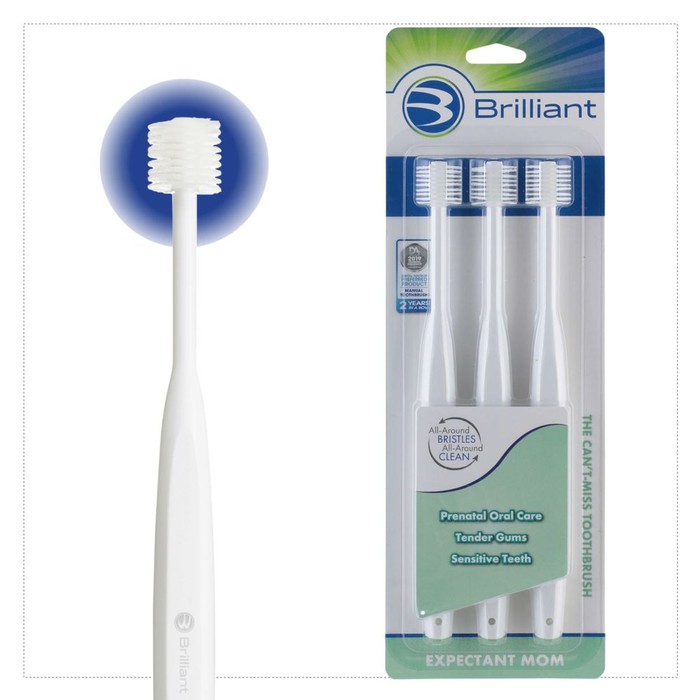 Brilliant Expectant Moms Toothbrush 3ct - White
