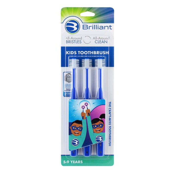 Brilliant Kids Toothbrush - 3ct - Royal
