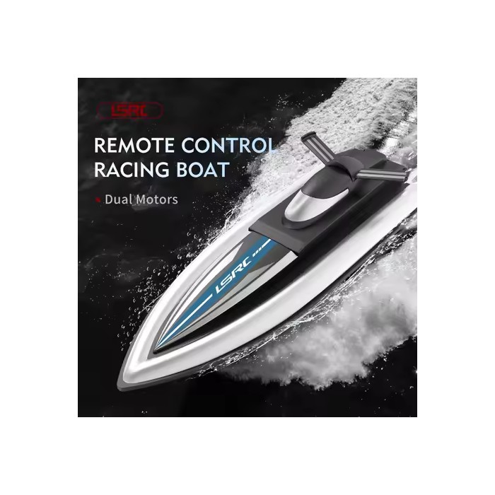 2.4G LSRC-B8 RC High Speed Racing Boat Waterproof Rechargeable Model Electric Radio Remote Control Speedboat Toys for boys 14Y+