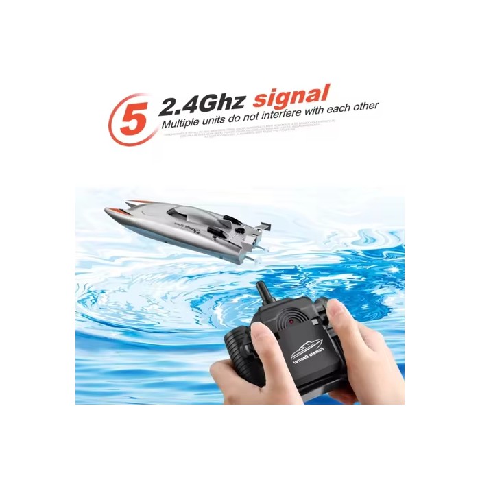 2.4G RC High Speed Boat Dual Motor Speedboat Obstacle Avoidance Waterproof Remote Control Ship Game 30KM/H Kids Toys Boy Gifts