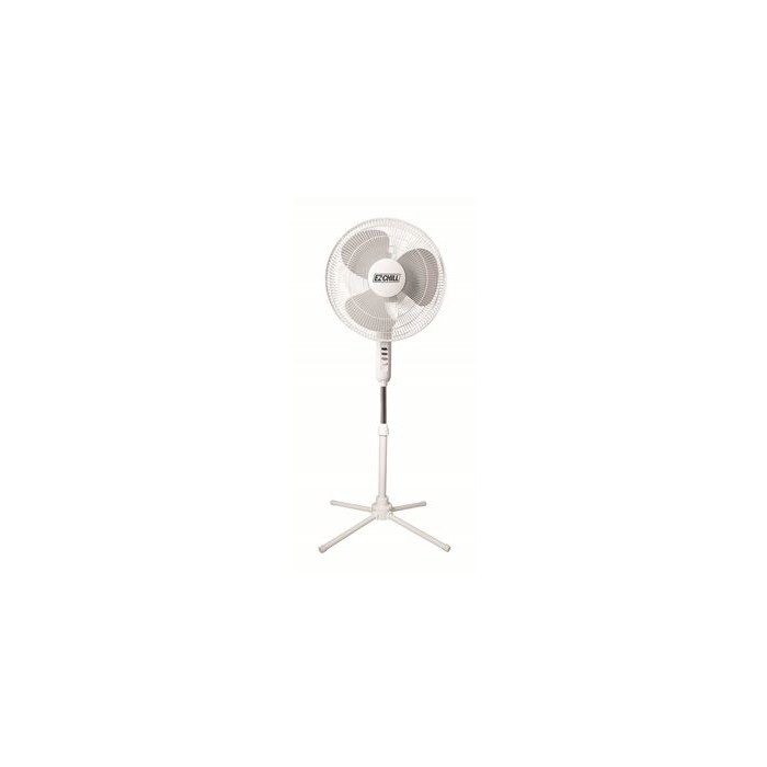 16" White Oscillating Fan with Folding Base
