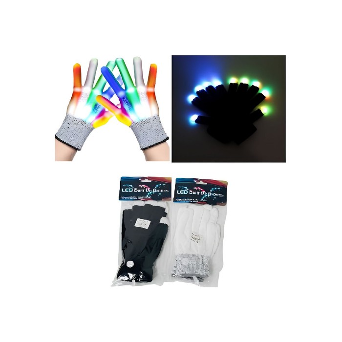 Led Light Up Gloves Youth Size