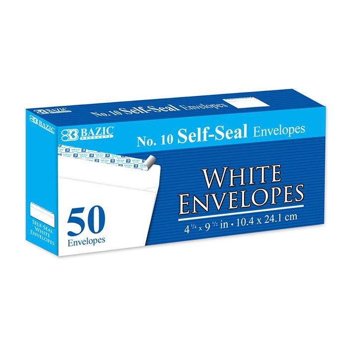 24 pieces #10 SelF-Seal White Envelopes (50/pc) - Envelopes