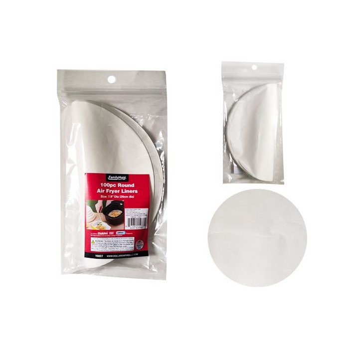 100-Piece Round Air Fryer Paper Liner 7.9'' Diameter