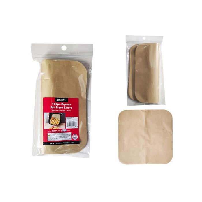 100-Piece Square Air Fryer Paper Liner 7.9-inchx7.9-inch