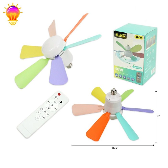 16.5-Inchx7-Inch Fan With Light &remote