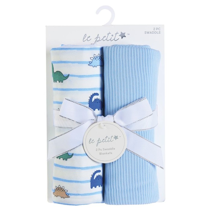 2-Pack Swaddle Blankets - Dinosaurs
