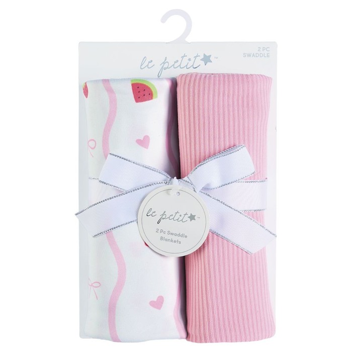 2-Pack Swaddle Blankets - Strawberries