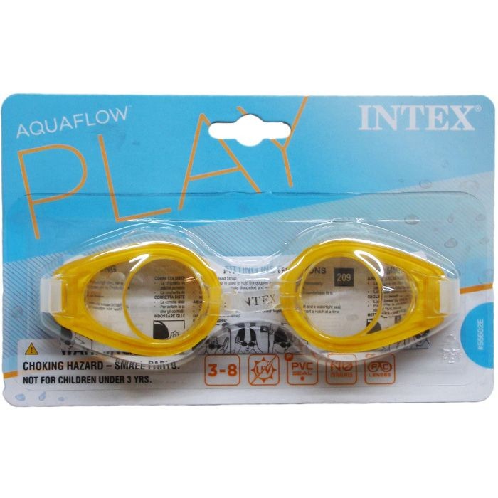 6" Play Goggles On Blister Card, 3 Assrt Clrs, 3-8