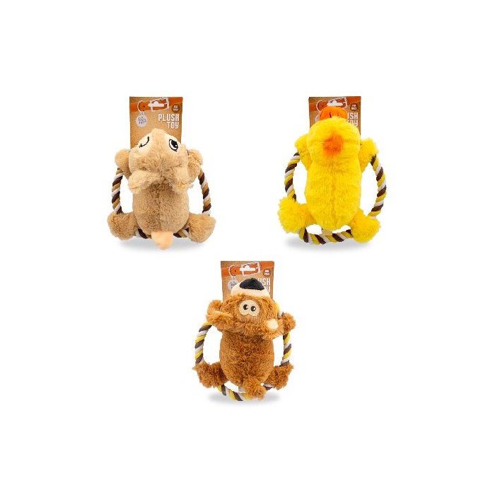 Bp Pet Plush Toy Asst W Squeaky 10.62in