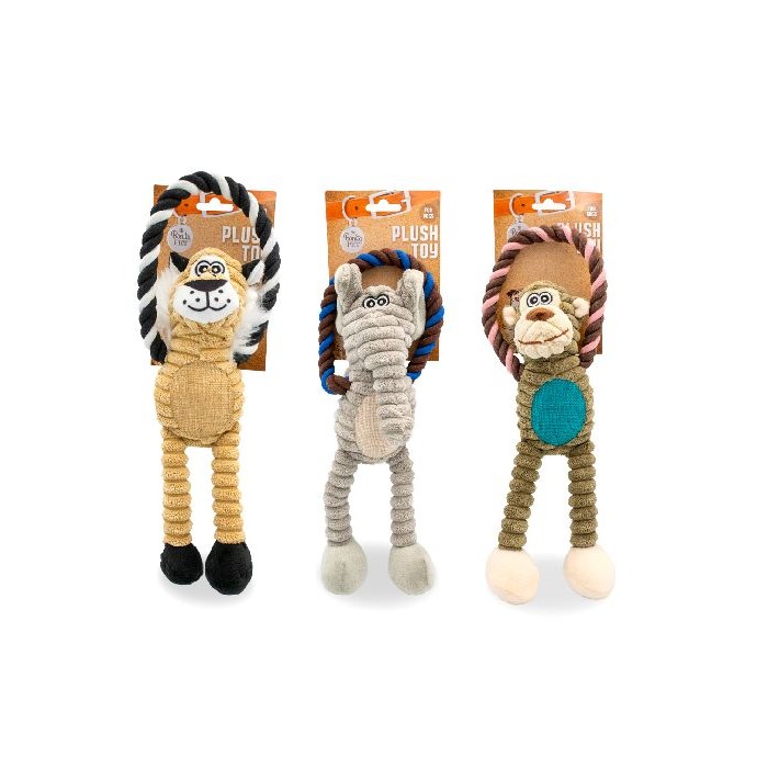 Bp Pet Plush Toy Asst W Squeaky 12.99in