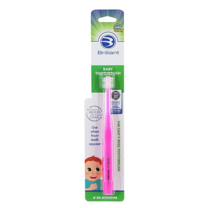 Brilliant Baby Toothbrush (narrow Card) - Hot Pink
