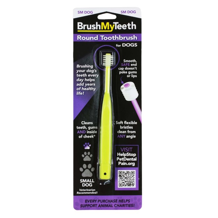 Brushmyteeth Round Toothbrush For Small Dogs