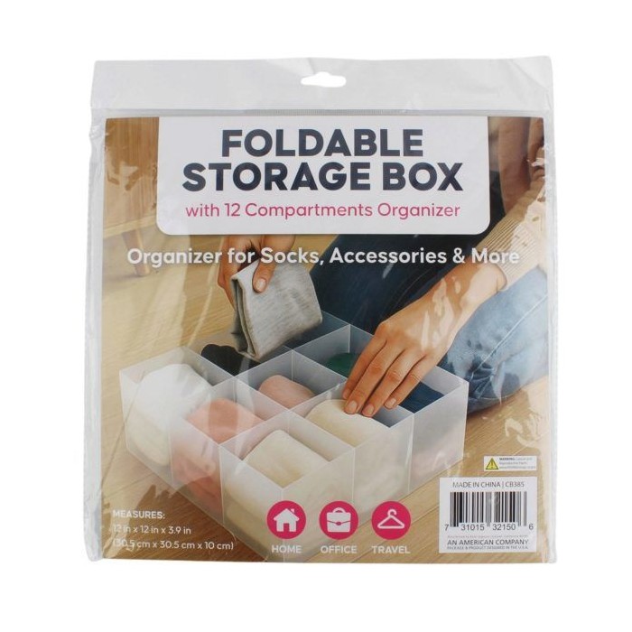 24 pieces Foldable Storage Box With 12 Compartments Organizer - Storage & Organization