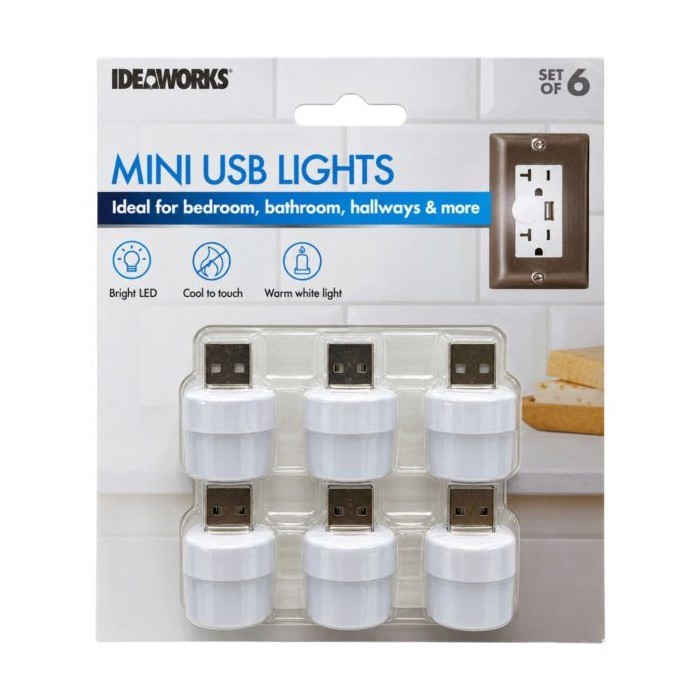 24 pieces Ideaworks Set Of 6 Mini Usb Lights - Night Lights