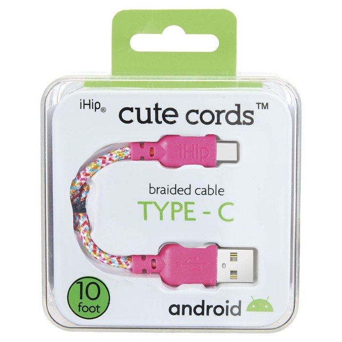 24 pieces Ihip Cute Cords MultI-Color Braided Cable - UsB-A To UsB-C - Wires and Cables
