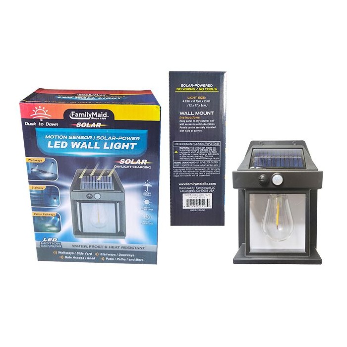 Solar Power Wall Light 4.75" X6.75"X2.5"