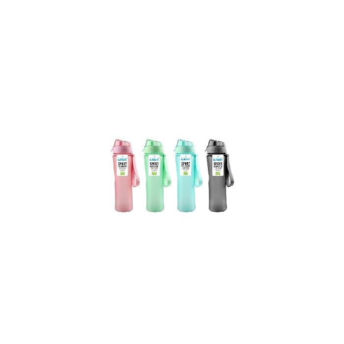 Splash Plastic Sport Bottle 22oz Wrist Strap Flip Lid