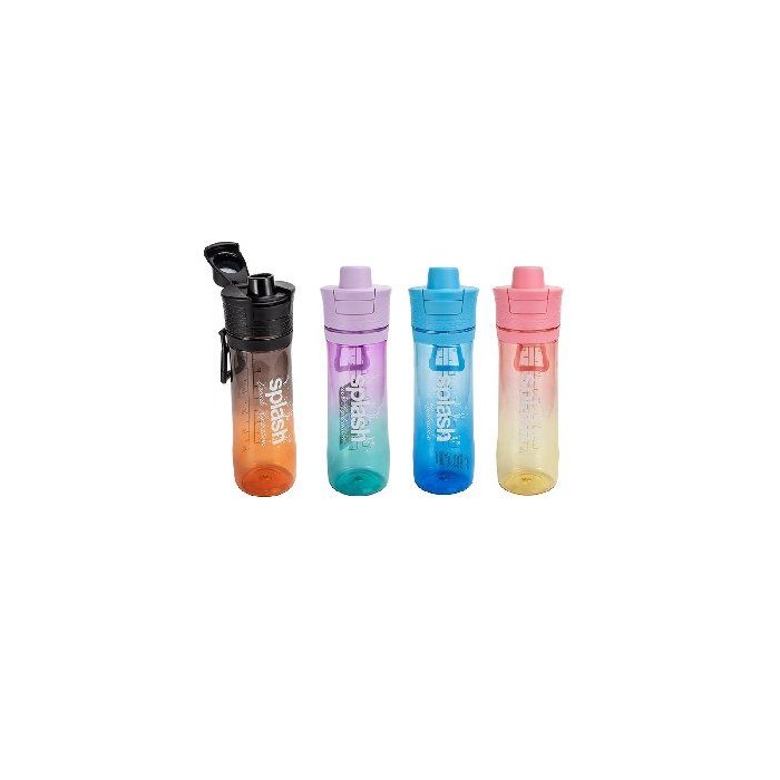 Splash Plastic Sport Bottle 23.7oz Flip Top Color Fade