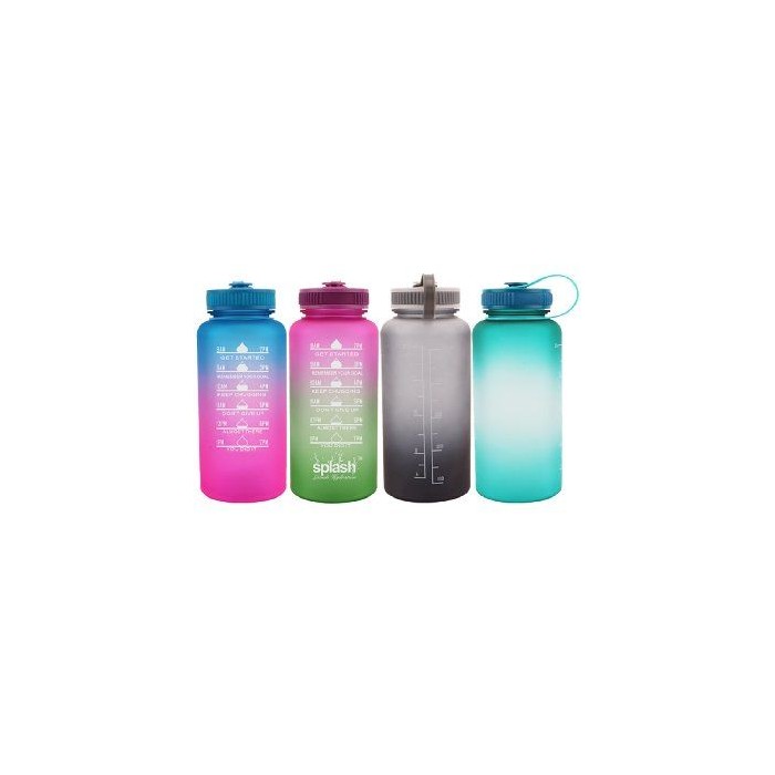 Splash Plastic Sport Bottle Twist Cap 34oz Color Fade