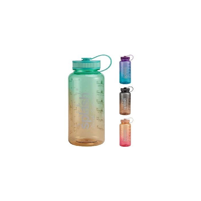 Sport Bottle Twist Cap 34oz Clear Hourly Time Marker