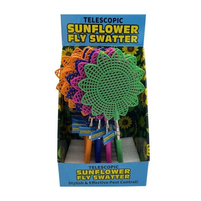 Telescopic Sunflower Fly Swatter In Countertop Display