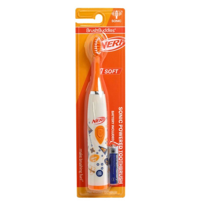 24 pieces Toothbrush Nerf Sonic Powered Soft Bristles Peggable - Toothbrushes and Toothpaste