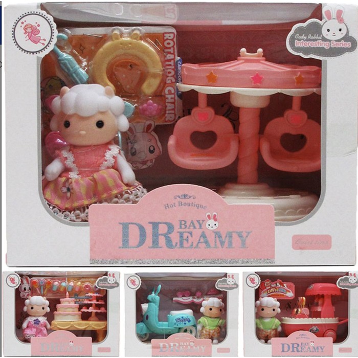 3.25-Inch Sheep W/ Accss In Window Box, 4 Assrt