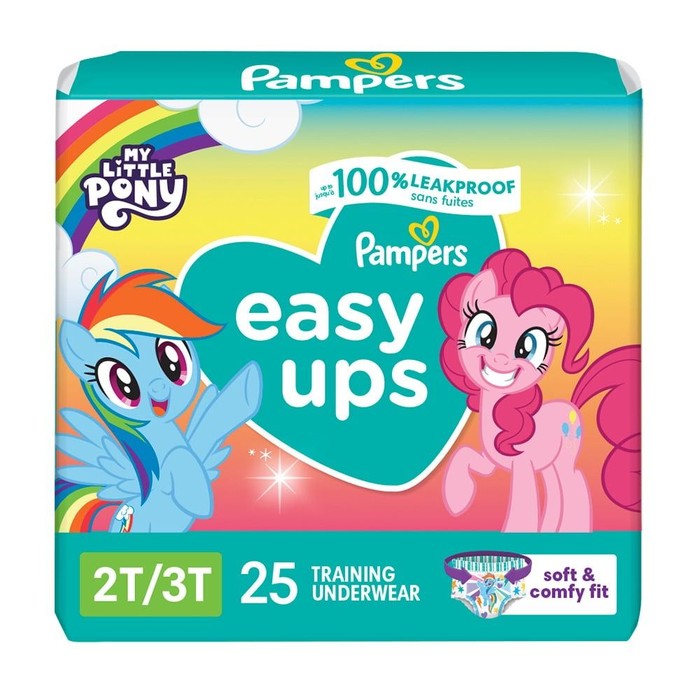 25 Pieces Pampers Easy Ups Training Underwear Girls Size 2t3t 25 ct - Baby Diapers