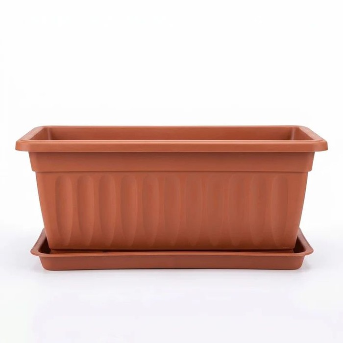 30 Pieces 13.5" Rectangular Plastic Window Box Planter Terracotta - Garden Planters and Pots