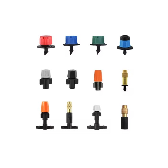 30PCS Garden Watering Sprinkler Mist Nozzle Dripper Drip Irrigation Garden Greenhouse Adjustable Mist Emitters for 4/7 Hose