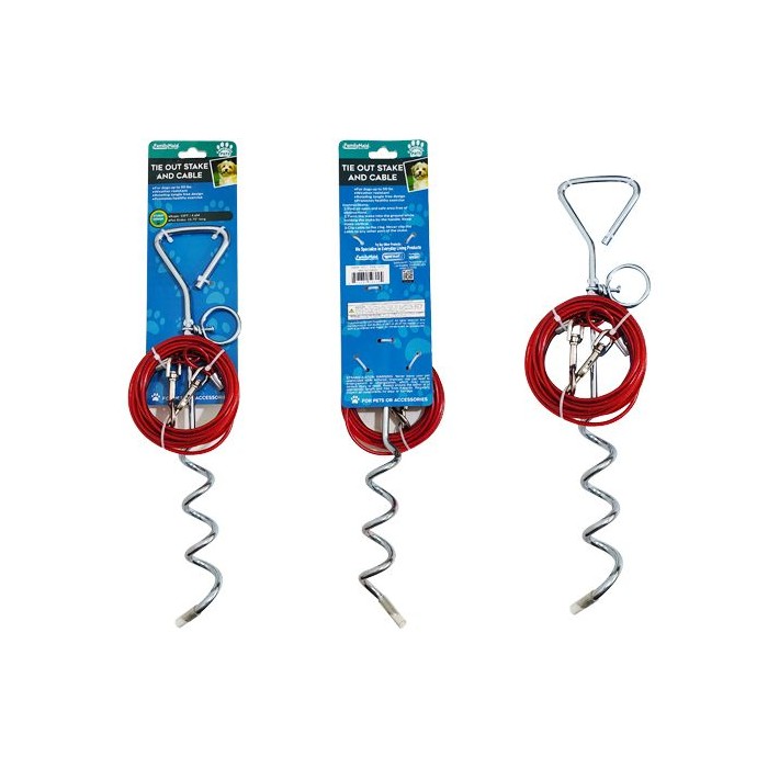 Tie Out Stake And Cable