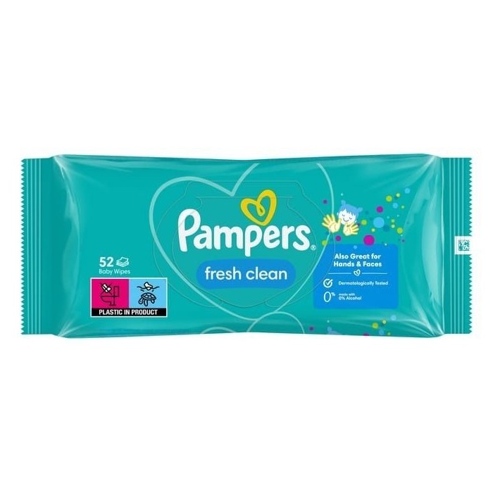 36 Packs Pampers Fresh Clean Baby Wipes 52 ct - Baby Beauty & Care Items