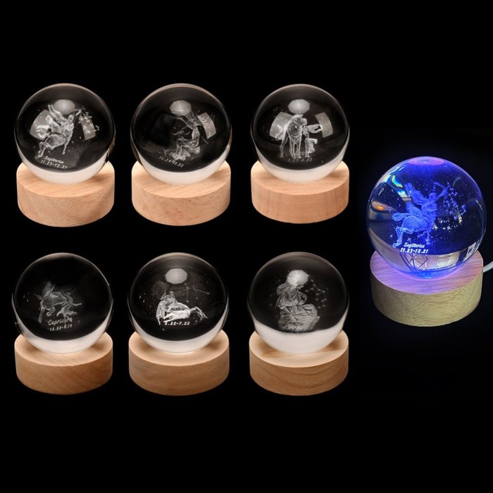 36 pieces 3d Crystal Ball Light 6cm 36s - Night Lights