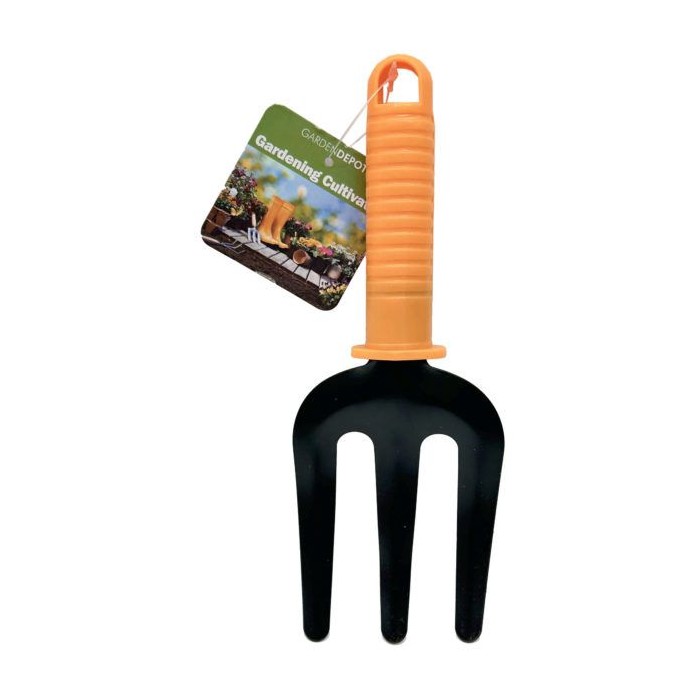 9inch Hand Garden Straight Fork Cultivator With Plastic Handle