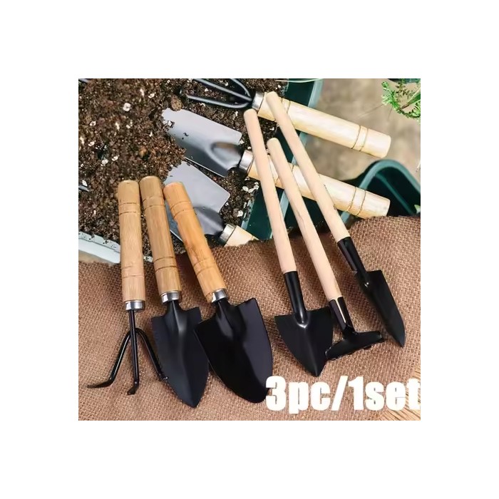 3PC/Set Mini Garden Tool Set Garden Indoor Small Plants Garden Tools With Handles Shovel Rake Portable Hand Planting Tools