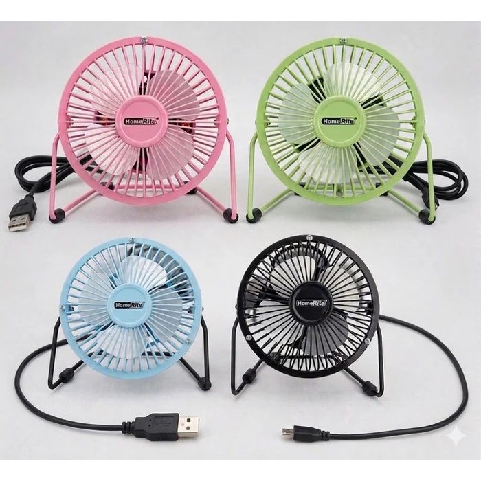 4-Inch USB Mini Metal Desk Fan - Electric Fans